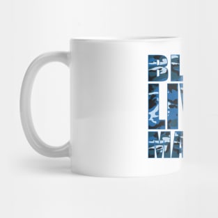 BLACK LIVES MATTER blue camo Mug